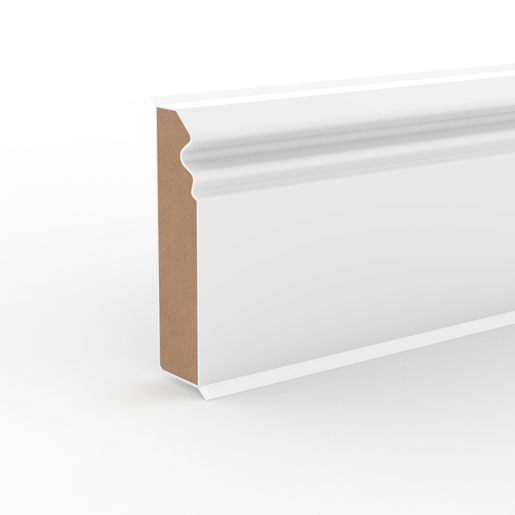 Döllken Cubu Hamburger Stil 60 2,50mt weiß 1013 (5012) Kernsockelleiste